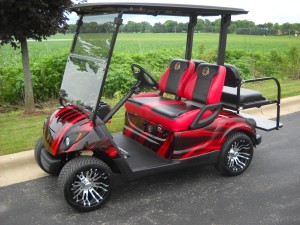 Custom Blackhawks Golf Car-Iowa, Illinois, Wisconsin, Nebraska-Harris Golf Cars