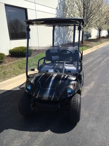 custom silver swirl golf cart-Harris Golf Cars-Iowa, Illinois, Wisconsin, Nebraska