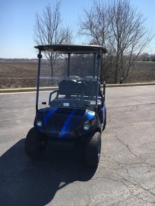 2011 custom blue and black 4 passenger golf cart-harris golf cars-Iowa, Illinois, Wisconsin, Nebraska