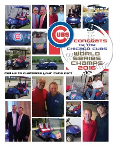 Custom Chicago Cubs Golf Cars