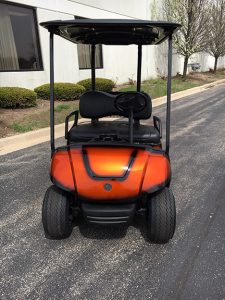 Custom Orange and Black Golf Car-Harris Golf Cars-Iowa, Illinois, Wisconsin, Nebraska