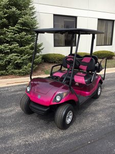 Custom Pink Golf Car-Harris Golf Cars-Iowa, Illinois, Wisconsin, Nebraska