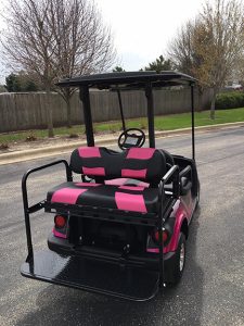 Custom Pink Golf Car-Harris Golf Cars-Iowa, Illinois, Wisconsin, Nebraska