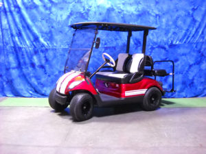 Custom Red and White Golf Car