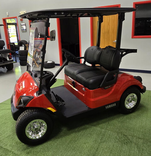 2024 Yamaha Drive 2 QuieTech EFI Coral Red Golf Car - Harris Golf Cars