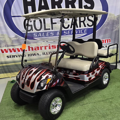 2009 Black and Red Modern Flame Golf Car