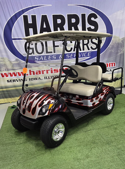 2009 Black and Red Modern Flame Golf Car