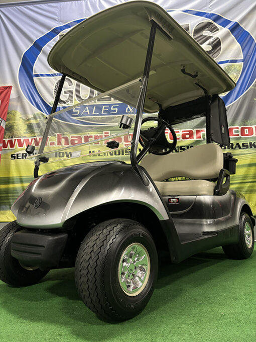 2011 Yamaha YDRA Custom Black and Silver Fade Golf Car - Image 3