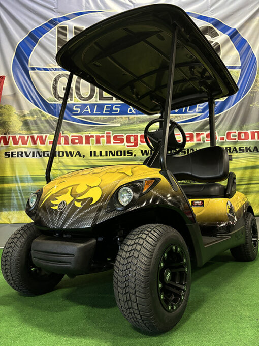 2016 Yamaha AC PTV FLA Custom Iowa Hawkeye Golf Car - Image 3