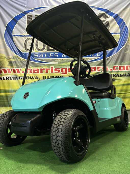 2018 Yamaha QuieTech Fleet Custom Painted Cyan Golf Car - Image 3