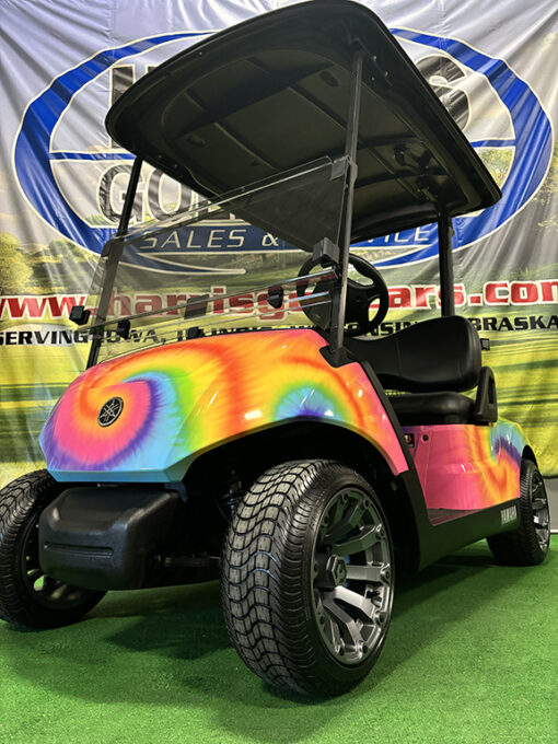 2018 Yamaha QuieTech Fleet Custom Tie Dye Golf Car - Image 3