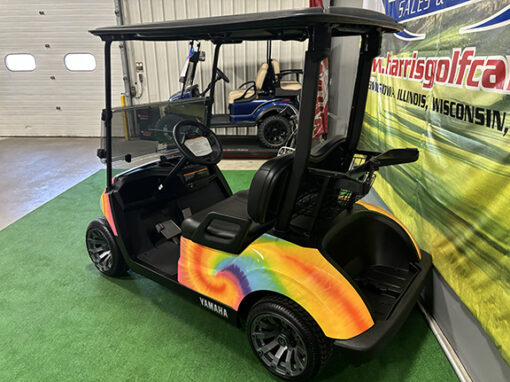 2018 Yamaha QuieTech Fleet Custom Tie Dye Golf Car - Image 5