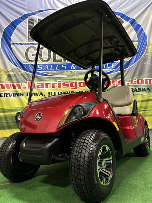 2023 Yamaha AC PTV LI Jasper Red Golf Car - Image 3