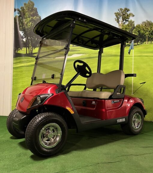 2022 Yamaha AC PTV LI Jasper Red Golf Car - Image 2